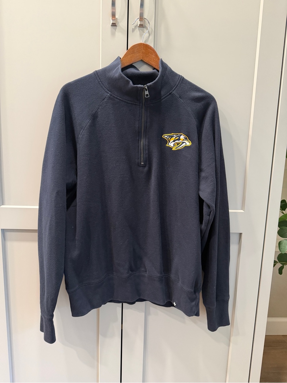 NHL Nashville Predators Predators Navy Quarter-Zip Fleece Pullover